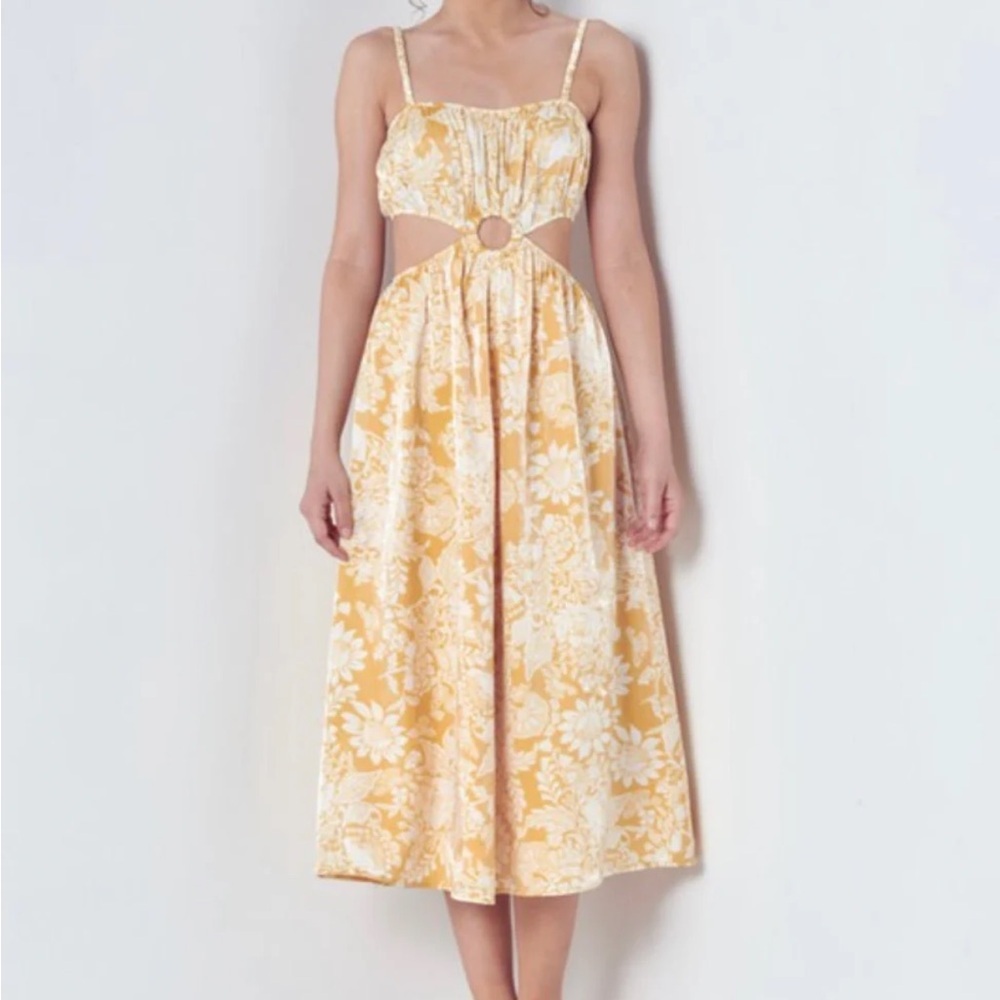 NWOT Lena Yellow Floral Dress